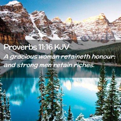 Picture 02 - Proverbs 11:16 KJV - A gracious woman retaineth honour: and strong men - Bible Verse Picture