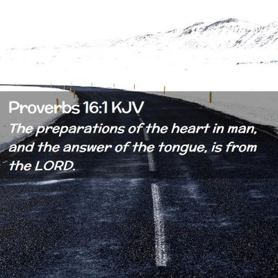 Picture 02 - Proverbs 16:1 KJV - The preparations of the heart in man, and the - Bible Verse Picture