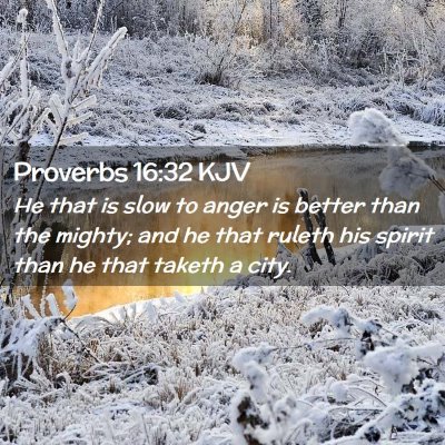 Picture 02 - Proverbs 16:32 KJV - He that is slow to anger is better than the - Bible Verse Picture
