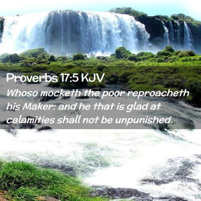 Picture 02 - Proverbs 17:5 KJV - Whoso mocketh the poor reproacheth his Maker: and - Bible Verse Picture