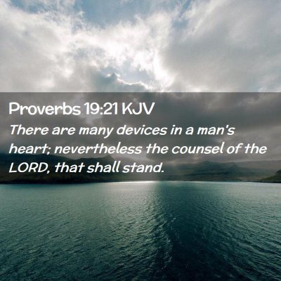 Picture 02 - Proverbs 19:21 KJV - There are many devices in a man's heart; - Bible Verse Picture