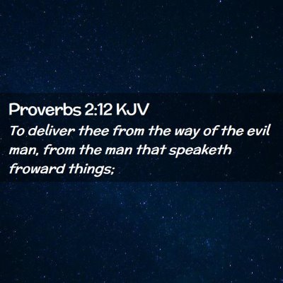 Picture 02 - Proverbs 2:12 KJV - To deliver thee from the way of the evil man, - Bible Verse Picture
