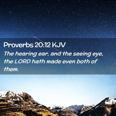 Picture 02 - Proverbs 20:12 KJV - The hearing ear, and the seeing eye, the LORD - Bible Verse Picture