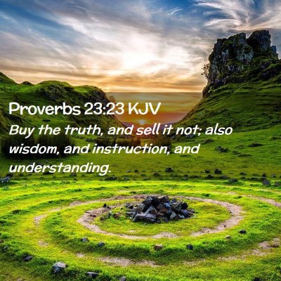 Picture 02 - Proverbs 23:23 KJV - Buy the truth, and sell it not; also wisdom, and - Bible Verse Picture