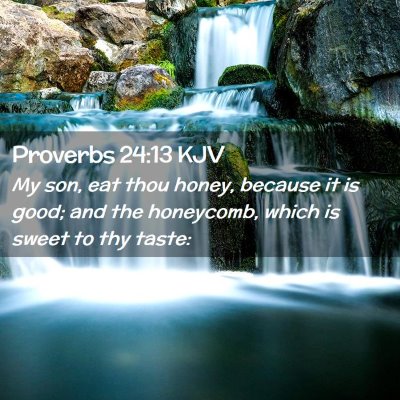 Picture 02 - Proverbs 24:13 KJV - My son, eat thou honey, because it is good; and - Bible Verse Picture