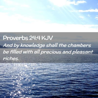 Picture 02 - Proverbs 24:4 KJV - And by knowledge shall the chambers be filled - Bible Verse Picture