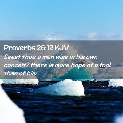 Picture 02 - Proverbs 26:12 KJV - Seest thou a man wise in his own conceit? there - Bible Verse Picture
