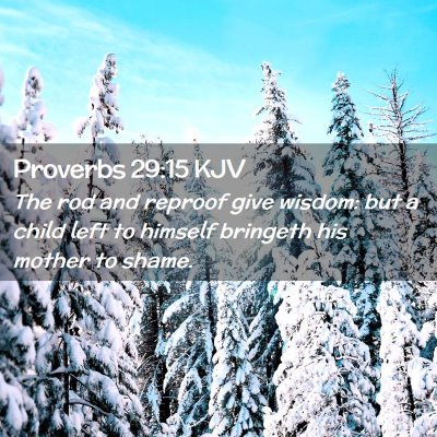 Picture 02 - Proverbs 29:15 KJV - The rod and reproof give wisdom: but a child left - Bible Verse Picture