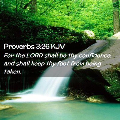 Picture 02 - Proverbs 3:26 KJV - For the LORD shall be thy confidence, and shall - Bible Verse Picture