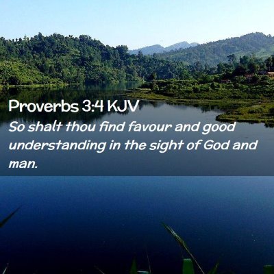 Picture 02 - Proverbs 3:4 KJV - So shalt thou find favour and good understanding - Bible Verse Picture