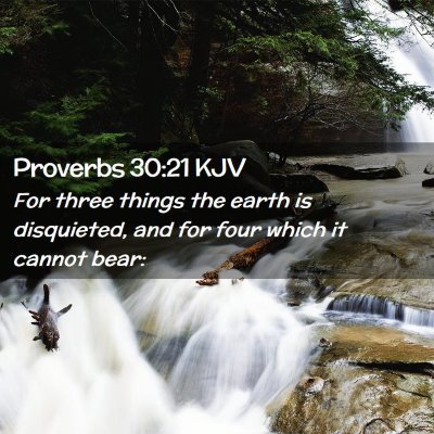 Picture 02 - Proverbs 30:21 KJV - For three things the earth is disquieted, and for - Bible Verse Picture