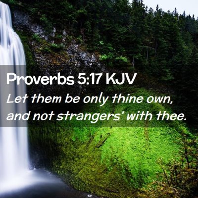 Picture 02 - Proverbs 5:17 KJV - Let them be only thine own, and not strangers' - Bible Verse Picture