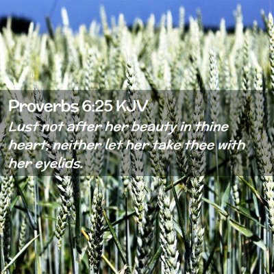 Picture 02 - Proverbs 6:25 KJV - Lust not after her beauty in thine heart; neither - Bible Verse Picture