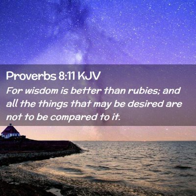 Picture 02 - Proverbs 8:11 KJV - For wisdom is better than rubies; and all the - Bible Verse Picture