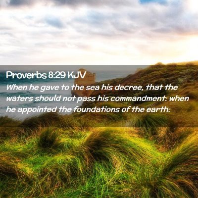 Picture 02 - Proverbs 8:29 KJV - When he gave to the sea his decree, that the - Bible Verse Picture
