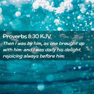 Picture 02 - Proverbs 8:30 KJV - Then I was by him, as one brought up with him: - Bible Verse Picture