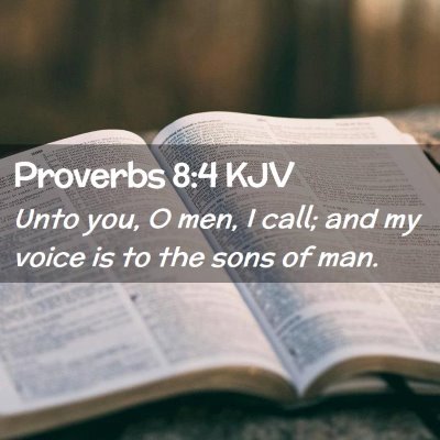 Picture 02 - Proverbs 8:4 KJV - Unto you, O men, I call; and my voice is to the - Bible Verse Picture