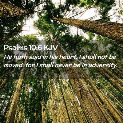 Picture 02 - Psalms 10:6 KJV - He hath said in his heart, I shall not be moved: - Bible Verse Picture