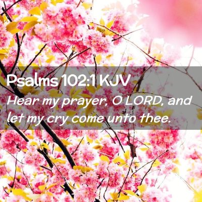 Picture 02 - Psalms 102:1 KJV - Hear my prayer, O LORD, and let my cry come unto - Bible Verse Picture
