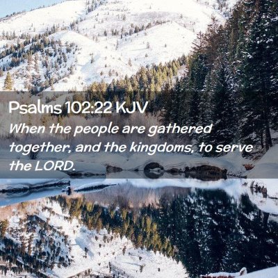 Picture 02 - Psalms 102:22 KJV - When the people are gathered together, and the - Bible Verse Picture