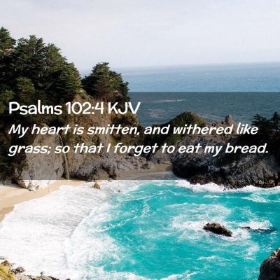 Picture 02 - Psalms 102:4 KJV - My heart is smitten, and withered like grass; so - Bible Verse Picture