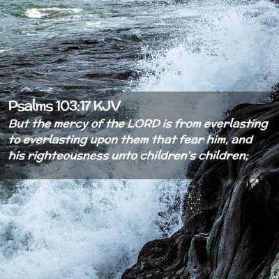 Picture 02 - Psalms 103:17 KJV - But the mercy of the LORD is from everlasting to - Bible Verse Picture