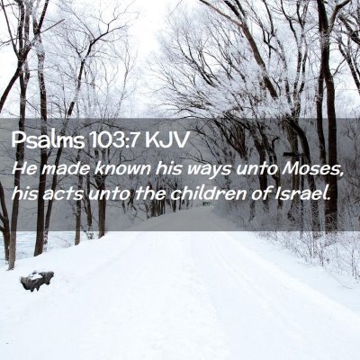 Picture 02 - Psalms 103:7 KJV - He made known his ways unto Moses, his acts unto - Bible Verse Picture