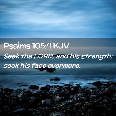 Picture 02 - Psalms 105:4 KJV - Seek the LORD, and his strength: seek his face - Bible Verse Picture