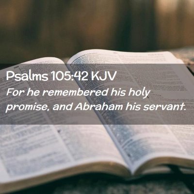 Picture 02 - Psalms 105:42 KJV - For he remembered his holy promise, and Abraham - Bible Verse Picture