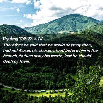 Picture 02 - Psalms 106:23 KJV - Therefore he said that he would destroy them, had - Bible Verse Picture