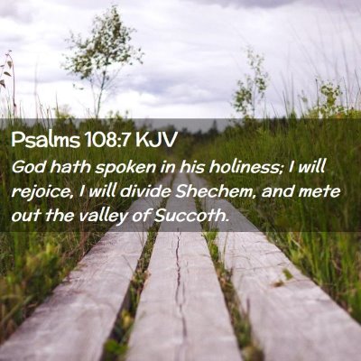 Picture 02 - Psalms 108:7 KJV - God hath spoken in his holiness; I will rejoice, - Bible Verse Picture