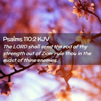 Picture 02 - Psalms 110:2 KJV - The LORD shall send the rod of thy strength out - Bible Verse Picture