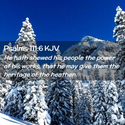 Picture 02 - Psalms 111:6 KJV - He hath shewed his people the power of his works, - Bible Verse Picture
