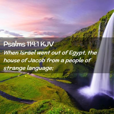 Picture 02 - Psalms 114:1 KJV - When Israel went out of Egypt, the house of Jacob - Bible Verse Picture