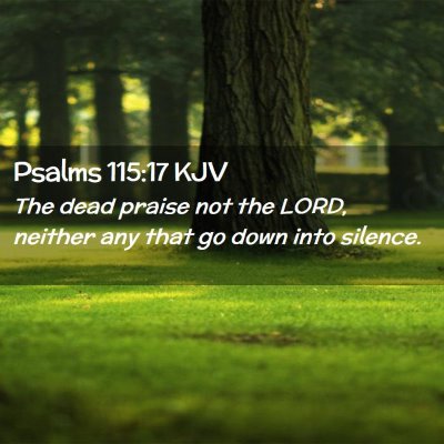 Picture 02 - Psalms 115:17 KJV - The dead praise not the LORD, neither any that go - Bible Verse Picture