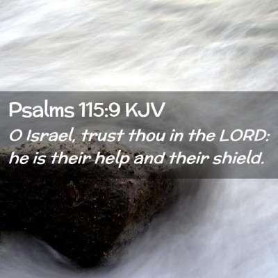 Picture 02 - Psalms 115:9 KJV - O Israel, trust thou in the LORD: he is their - Bible Verse Picture