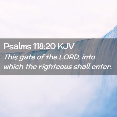 Picture 02 - Psalms 118:20 KJV - This gate of the LORD, into which the righteous - Bible Verse Picture