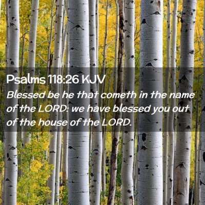 Picture 02 - Psalms 118:26 KJV - Blessed be he that cometh in the name of the - Bible Verse Picture