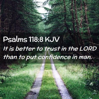 Picture 02 - Psalms 118:8 KJV - It is better to trust in the LORD than to put - Bible Verse Picture