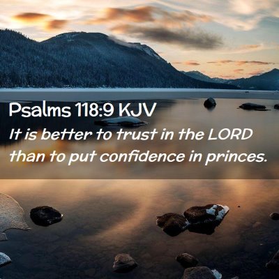 Picture 02 - Psalms 118:9 KJV - It is better to trust in the LORD than to put - Bible Verse Picture