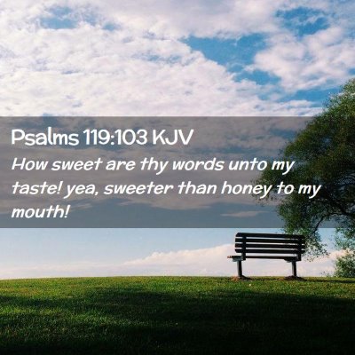 Picture 02 - Psalms 119:103 KJV - How sweet are thy words unto my taste! yea, - Bible Verse Picture