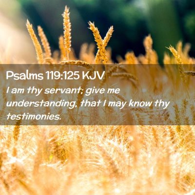 Picture 02 - Psalms 119:125 KJV - I am thy servant; give me understanding, that I - Bible Verse Picture