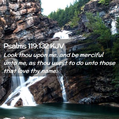 Picture 02 - Psalms 119:132 KJV - Look thou upon me, and be merciful unto me, as - Bible Verse Picture