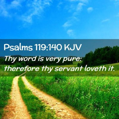 Picture 02 - Psalms 119:140 KJV - Thy word is very pure: therefore thy servant - Bible Verse Picture