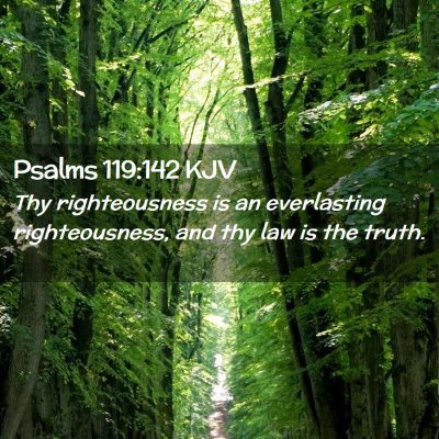 Picture 02 - Psalms 119:142 KJV - Thy righteousness is an everlasting - Bible Verse Picture