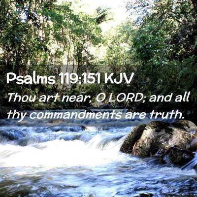 Picture 02 - Psalms 119:151 KJV - Thou art near, O LORD; and all thy commandments - Bible Verse Picture