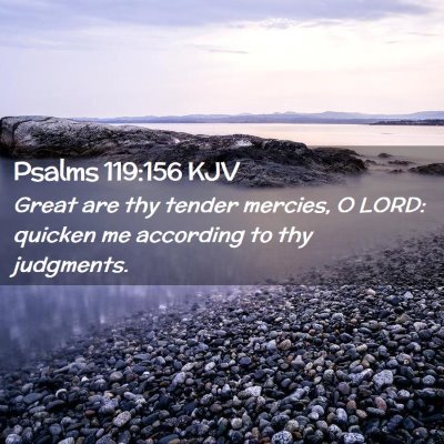 Picture 02 - Psalms 119:156 KJV - Great are thy tender mercies, O LORD: quicken me - Bible Verse Picture