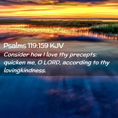Picture 02 - Psalms 119:159 KJV - Consider how I love thy precepts: quicken me, O - Bible Verse Picture