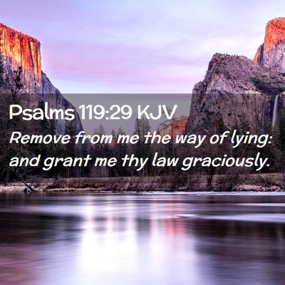Picture 02 - Psalms 119:29 KJV - Remove from me the way of lying: and grant me thy - Bible Verse Picture