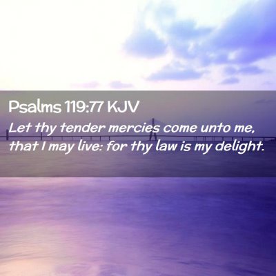 Picture 02 - Psalms 119:77 KJV - Let thy tender mercies come unto me, that I may - Bible Verse Picture